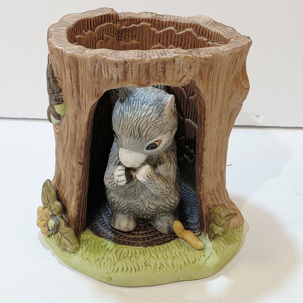 Vtg 1984 Franklin Mint Woodland Surprises Squirrel Figure Jacqueline B Smith